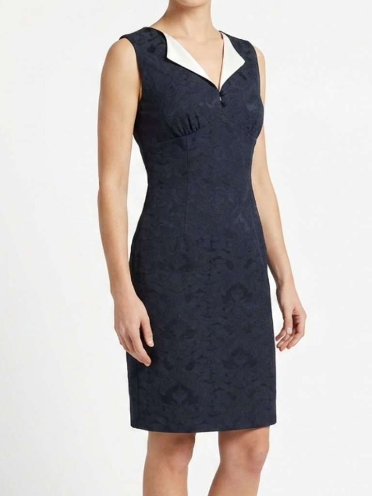 Anya Ponorovskaya Jacquard Brocade Sheath Dress- Sz. 4